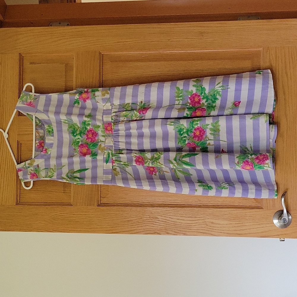 Floral striped dress